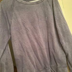 Worn out look blue Polo crew neck